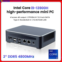 Topton V600 Intel 13th Gen i9 13900H Mini PC Gamer NUC Windows 11 2*DDR5 2*PCIE4.0 2*2.5G LAN Gaming PC Desktop Computer WiFi6