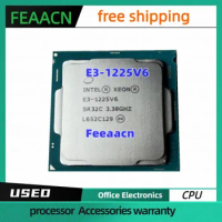 Usado Xeon E3-1225V6 CPU 3.30GHz 8M 73W LGA1151 E3-1225 V6 Quad-core E3 1225 V6 processador E3 1225V6 Frete grátis