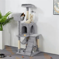 51-Inch Cat Tree Pet House with Hammock Scratching Post Tower