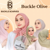 Kerudung Segi Empat Buckle Scarves / Hijab Paris Voal Buckle Scarves / Hijab Segi Empat Buckle Scarv