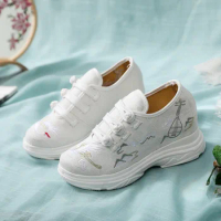 Chinese Style Embroidered Shoes Cosplay Hanfu High Heel Woman Platform Fashion Shoe