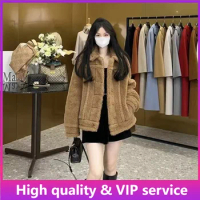 Top Quality Max Teddy Coat Women,62% Alpaca 24% Wool 12% Silk, Luxury Winter Motorcycle Jacket Teddy Coat Short Fur Women Jacket