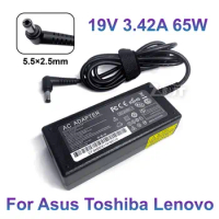 19V 3.42A 65W 5.5x2.5mm AC Laptop Adapter Charger For ASUS ACER Toshiba LITEON Delta Gateway Fujitsu Lenovo IBM power supply