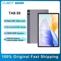 Cubot TAB 50 Tablet Helio G99 Octa-core 10.4 "2K FHD+ Screen Android 13 16GB RAM(8+8GB) 256GB ROM 7500mAh Battery WIFI GPS OTG
