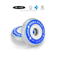 Children Flash Wheel,4PCS 82A 64/70/72/74mm,Quiet High Elastic PU Wear-resistant Luminous,MICROSKATE M-CRO Swiss Design Blue
