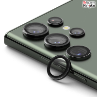 【Ringke】三星 Galaxy S23 Ultra Camera Lens Frame Glass 鋼化玻璃鏡頭保護鋁框 黑(Rearth 鏡頭貼)