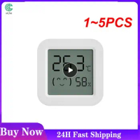 1~5PCS Tuya Temperature Humidity Sensor Fridge Sensor Mini LCD Digital Display bluetooth-compatible Thermometer