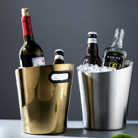 創意斜口不銹鋼冰桶家用KTV酒吧冰塊桶大容量斜口冰桶