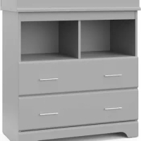 Brookside Nursery Dresser Organizer with Changing Table Topper, Chest of 2/3/4/6 Drawers for Bedroom, Universal Design