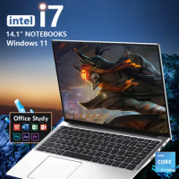 Laptop 2024 Portable Gaming laptop 14.1" Intel Core i7 1920*1080 Laptop 20GB RAM 1TB 2TB SSD Windows 11 Business office laptop