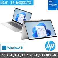 【HP 惠普】微軟365一年組★15吋i7-1355U RTX3050輕薄觸控筆電(ENVY x360 15-fe0001TX/16G/1TB/W11)
