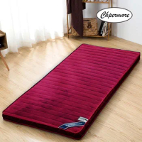 Solid Simplicity Flannel Mattresses Thicken Keep warm Tatami Foldable mattress Bedspreads King Queen Twin Full Size