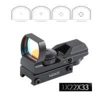 Hot 11/20mm Rail Riflescope Hunting Optics Holographic Red Dot Sight Reflex 4 Reticle Tactical Scope Collimator Sight