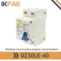DZ30LE-40 DC 12v Battery Reset Mini Circuit Breaker MCB Residual Current 6A 10A 16A 20A 25A 32A 1P Leakage Protection RCBO