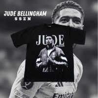 PALMER & JUDE BELLINGHAM เสื้อยืดพิมพ์ลาย คอกลม ผู้ชายผู้หญิง โอเวอร์ไซต์ ผ้านุ่มใส่สบาย เทรนด์วันนี