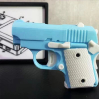 Mini 3d Toy Gun Radish Gun Decompression Toy Gravity Rebound Novelty Gag Antistress Toys Stress Reliever Toy for Kid Cool Stuff