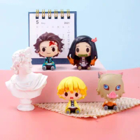 Demon Slayer Figure Anime Kamado Nezuko Tanjirou Zenitsu PVC Model Gift Novel Toys for Children 2023 Collection Action Figurine