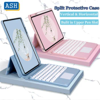 ASH For 9th Gen iPad 10.2 9th 8th 7th Case Magnetic Detachable Split Touch Keyboard Cover for iPad Pro 11 10.5 9.7 2018 6th 5th