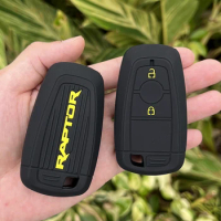 Silicone Car Key FOB Remote Case Pouch Holder For Ford Raptor 2018 Ecosport Ranger Raptor 2 Button Smart Keyless Accessories
