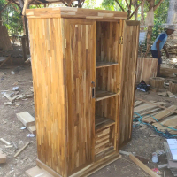 ALMARI PAKAIAN MODEL TERBARU, ALMARI PAKAIAN 2PINTU, ALMARI KAYU JATI FJL Furniture