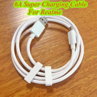 High Quality 100cm 6A USB Type C Fast Charging Type-c Cable For Realme X 5 6 X50 X3 X5 Pro X50m X50t V5 C3 Quick Charge 3.0