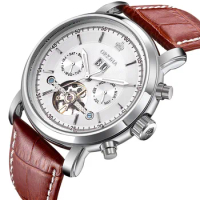 MG.ORKINA watches fashionTourbillon multifunctional automatic mechanical watch man calendar belt movement Watch Wristwatch