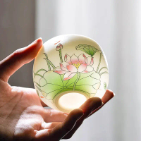 2025 plain-fired mutton fat jade porcelain master cup, personal high-end ceramic tea cup, home-use c