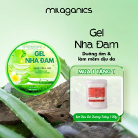 Gel cấp nước lô hội tươi làm mềm phục hồi da khô MILAGANICS, gel nha đam tươi dưỡng ẩm dịu da 300ml