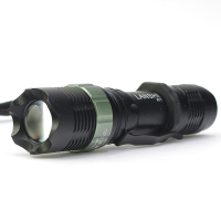 LANSHI鋁合金PMMA變焦透鏡CREE XRE-Q5強光LED手電筒A11(250流明/高低閃/有效250公尺)