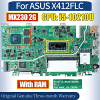 R2.1 For ASUS X412FLC Laptop Mainboard i5-10210U With RAM MX230 2G 100％ Tested Notebook Motherboard