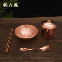Copper Bowl Copper Spoon Copper Chopsticks Copper Water Cup Pure Copper Thickened Handmade Copper Ta