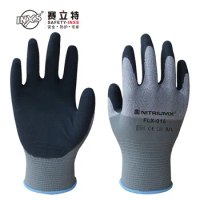 INXS Work Nitrile Gloves Nylon CE Certificated EN388 Microfine Foam Work Gloves Safety Working Gloves For Car Repair Garden