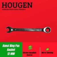 Kunci Ring Pas Rachet 12 mm HOUGEN