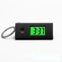 Triangular Mini Electronic Watch Work Exam Silent Electronic Clock Luminous Portable Backpack Key Chain Small Hanging Watch