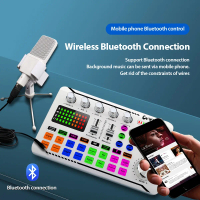 TTok_2024 Upgraded F998 Sound Card Mic Sound Mixer - Audio Mixing Console Amplifier for PC and Cell