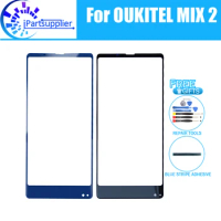 For OUKITEL MIX 2 Front Glass Screen Lens 100% New Front Touch Screen Glass Outer Lens for OUKITEL MIX 2 +Tools