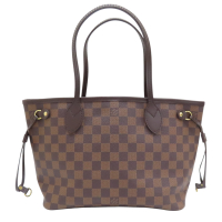 【二手名牌BRAND OFF】LOUIS VUITTON LV 路易威登 棕色 棋盤格帆布 NEVERFULL MM 托特包 肩背包 N40600