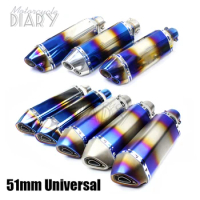 38-51mm Universal Motorcycle Exhaust DB Killer Muffler Laser Racing Modified Pipe Escape Moto For MT09 NMAX155 Z800 CBR650 R6 R3