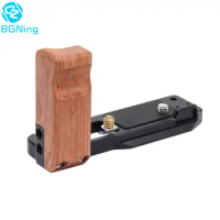 ZV1II ZV1F Camera Wooden Handle Grip for Sony ZV1II ZV-1F L Shape Vertical Quick Release Plate Cold Shoe Mount Tripod Vlog Rig