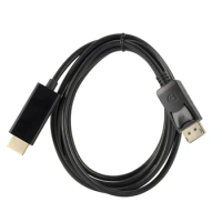 Dp To Hdmi 1.8m Adapter Cable Displayport To Hdmi Male Dp To An Hdtv, Monitor, Or Projector With Dvi Port