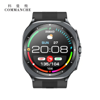 氣泵式精準血壓心電圖藍牙通話智能健康手錶 第2代 黑色