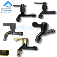 Kran air Taman HITAM Stainless Minimalis Murah 1/2inch -Keran air tembok faucet Black wall stenlis k