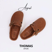 Dép Nam Nữ Dáng Sục Birken Da Lộn Cao Cấp August Thomas Slip-on Cài Quai Bảo Hành 12 Tháng DP03T-V-D