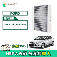 【綠綠好日】Ford Focus 二代(汽車冷氣HEPA濾網 GFD002)