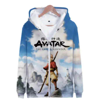 Hoodies Anime Avatar The Last Airbender 3D Print Zipper Sweatshirts Boy Girl Sweatshirts kids Fashion Long Sleeve Oversized Coat