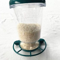 透明塑膠懸吊式帶蓋自動喂鳥器 創意啜盤自動餵食器