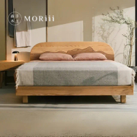 【MORiii 森手木工】風景床架 雙人特大7尺紅橡木實木(台灣製 紅橡木 榫接 床架)