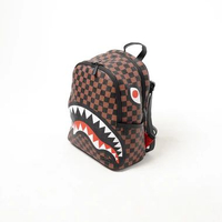Tas SPRAYGROUND SHARK IN PARIS PAINTED BROWN BLACK SAVAGE BACKPACK 100% ORIGINAL 28X15X33CM