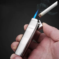 HONEST Portable Metal Butane Gas Turbo Lighter Outdoor Windproof Strong Blue Flame Torch Jet Personalized Lighter Men's Gift