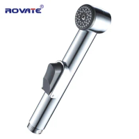 ROVATE Toilet Bidet Sprayer Adjustable Water Flow Shower Chrome Plated Handheld Spray With Cover Wall-mounted Vaginal Shower
